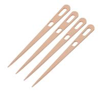 FREEBLOSS 4pcs Nalbinding Needles Tapestry Needle Non-Slip Handmade Binding Tool Knitting Supplies Accessories Knitting Needles for Multipurpose Weaving Stitching Craft Work, Wood Color