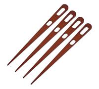 FREEBLOSS 4pcs Nalbinding Needles Tapestry Needle Non-Slip Handmade Binding Tool Knitting Supplies Accessories Knitting Needles for Multipurpose Weaving Stitching Craft Work, Walnut Color