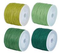 FREEBLOSS 4pcs Sashiko Thread 100% Cotton 4 * 100m(109yds) Japanese Embroidery Sashiko Threads 2-Strand Sewing Thread & Floss for Hand Sewing Embroidery Supplies (Green), Total 400M/437yds