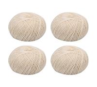 FREEBLOSS 4PCS Sashiko Thread 4 x 150m 100% Cotton Embroidery Flosses White Hand Sewing Thread 4 Strands Sashiko Quilting Threads for Sewing Needlework