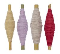 FREEBLOSS 4Pcs Sashiko Thread Skein 35 Yards*4 Colors Cotton Sewing Thread Embroidery Skein Japanese Quilting & Embroidery Sashiko Kit Supplies Candy Colors