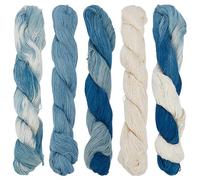 FREEBLOSS 5 Pcs Sashiko Thread Sashiko Kit Sashiko Skein 110 Yards*5 Colors Natural Plant Dyed Sashiko Cotton Embroidery Thread Japanese Quilting & Embroidery Sashiko Kit Supplies
