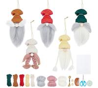 FREEBLOSS 5 Set Easy Macrame Kits for Adults Beginners DIY Macrame Dwarf Hanging Kit Macrame Gnomes Ornament Kit with Video Tutorials Full Macrame Supplies Kit for Gift Macrame Hanging Decortion
