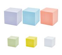 FREEBLOSS 6 Pcs Photography Props Cube Foam Geometry Product Photography Posing Props Solid Blocks Square Concrete Block Photography Props for Jewelry Cosmetics Shooting Accessories