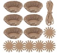 FREEBLOSS 6 Set Basket Weaving Kit Twine Basket Making Kit Creative Woven Bowl Suitable for Kids Arts and Crafts Projects with Instriction Easter Basket Activities for Easter 40M/131FT Twine