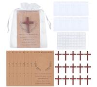 FREEBLOSS 60 Set Pocket Hug Token Bulk with Mini Pocket Crosses Hug Greeting Cards for Pocket Prayers Church Gifts