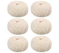 FREEBLOSS 6PCS Sashiko Thread 6 x 150m 100% Cotton Embroidery Flosses White Hand Sewing Thread 4 Strands Sashiko Quilting Threads for Sewing Needlework