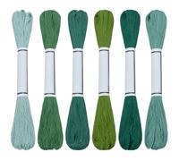 FREEBLOSS 6Pcs Sashiko Thread Sashiko Skein 55 Yards*6 Colors Green Cotton Embroidery Thread Japanese Quilting & Embroidery Sashiko Kit Supplies