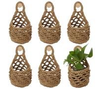 FREEBLOSS 6Pcs Wall Planters for Indoor Plants Macrame Plant Hanger for Potted Plants Wall Pure Cotton Wall Mounted Plant Holders for Succulent & Herbs for Transform Walls, Balconies or Windows