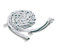 FREEBLOSS 75 Inch Wedding Lasso Rope in Soft Cotton Handfasting Cord for Wedding Traditional Cord Lasso Rope with Pendants Hand Tieing for Ceremony Unity Rituals Green and White