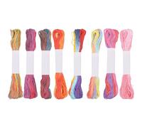 FREEBLOSS 8 Pcs Sashiko Thread Sashiko Skein 8 * 20 M Pure Cotton Embroidery Thread Japanese Sewing Threads Quilting & Embroidery Sewing Kit Supplies 8 Red Mixed Colors