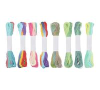 FREEBLOSS 8 Pcs Sashiko Thread Sashiko Skein 8 * 20 M Pure Cotton Embroidery Thread Japanese Sewing Threads Quilting & Embroidery Sewing Kit Supplies 8 Green Mixed Colors