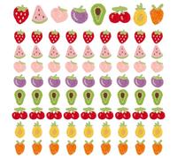 FREEBLOSS 80Pcs Crochet Fruit Applique Handmade Fruit Embellishments Sew On Patches Knitted Handmade Appliques for Clothes or Arts Crafts DIY Decor 8 Types of Fruits