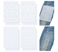 FREEBLOSS 8Pcs Cat Sashiko Water Soluble Embroidery Stabilizers A4 Size Sewing Stabilizer Washable Embroidery Transfer Patterns Sashiko Template Adhesive Stick Wash Away Embroidered Stabilizer