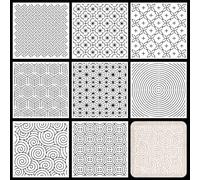 FREEBLOSS 8Pcs Sashiko Stencils Sashiko PET Template Basic Line Embroidery Template for Hand Quilting Sashiko Patterns Templates Embroidery Stencils 8.7’‘*8.7’‘