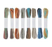 FREEBLOSS 8pcs Sashiko Thread 100% Cotton 8 * 20m(22yds) Embroidery Flosses Colorful Sashiko Threads for Quilting Hand Sewing