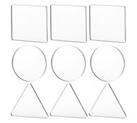 FREEBLOSS 9 Pcs Small Gel Printing Plates Circle Triangle Square Gel Press Monoprinting Print Plates Reusable for Arts and Crafts Making, 3 Styles
