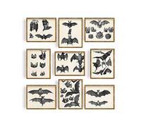FREEBLOSS 9 Set Bat Wall Art Canvas Prints Wall Art Decor Prints Canvas Poster Unframed Wall Art for Living Room for Bedroom Decor