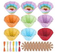 FREEBLOSS 9 Set Woven Basket Kit Woven Easter Basket Kit DIY Woven Basket Set Wicker Basket Kit for Beginners Basket Making Kit with Basket Weaving Supplies Basket Weaving Kits