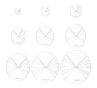 FREEBLOSS 9pcs Round Acrylic Sashiko Stencils Acrylic Embroidery Tool Drawing Line Template for Hand Quilting and Embroidery 2mm Thick 2-10cm Diameter