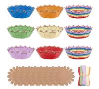 FREEBLOSS 9set Woven Basket Kit DIY Handcrafted DIY Basket Making Kit with Natural Material Unique Home Decor Complete DIY Weaving Kit for Beginners to Master Artisans