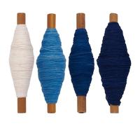 FREEBLOSS Cotton Sashiko Thread, 4 Colors, 153 Yards, Embroidery & Quilting