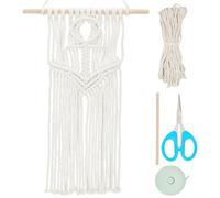 FREEBLOSS DIY Macrame Tapestry Wall Hanging Kit Macrame Kits for Adults Beginners Anchor Design Macrame Wall Art Boho Macrame Wall Hanging for Indoor Decoration Full Macrame Craft Kits