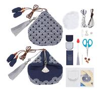 FREEBLOSS DIY Sashiko Kit Sashiko Coin Purse Kit Hand Sewing Kit with Full Sashiko Supplies Japanese Cross Stitch Kit Beginner Embroidery Kit for Adults