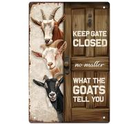 FREEBLOSS Goat Vintage Metal Tin Sign Metal Poster Vintage Poster Retro Wall Decor Funny Tin Sign Wall Art Decor Plaque for Home Bar Club Funny Room Decor 8 * 12''