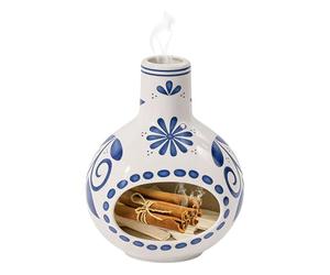 FREEBLOSS Handmade Ceramic Palo Santo Holder Burner Mini Incense Dish for Smudge Sticks & Sage Chimenea-Style Ashtray for Meditation Yoga Studio & Spiritual Home Decor