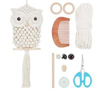 FREEBLOSS Macrame Owl Kit for Beginners Macrame Wall Hanging Kit Macrame Tassels Wall Haning Boho Wall Hanging DIY Macrame Kit Macrame Owl Wall Hanging Decor for Adults Gift