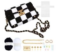 FREEBLOSS Plastic Mesh Bag DIY Plastic Mesh Bag Kit Plastic Canvas Sheets Bag DIY Cross Stitch Handbag Accessories Mesh Plastic Canvas Bag Kit Clear Plastic Mesh Sheets for Crochet Bag