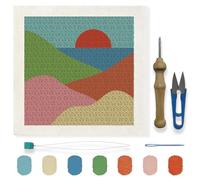 FREEBLOSS Punch Needle Kit Scenery Punch Embroidery Kit Punch Needle Embroidery Rug Punch Needle Kit Needle Punch Kit Needle Punch Kit for Beginners