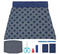 FREEBLOSS Sashiko Bag DIY Kit with Instructions Pre-Printed Fabric Sashiko Kit Embroidery Practice Project Japannese Traditional Embroidery with Cloth/Needles/Threads/Tools