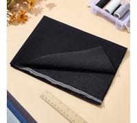 FREEBLOSS Sashiko Pre-Printed Grid Fabric Black Sashiko Sewing Cloth Fabric for Cross Stitch Embroidery by The Yard 19.69x28.35inch/50x72cm