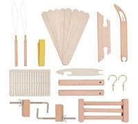 FREEBLOSS Weaving Loom Kit Hand Weaving Kit with Warping Peg, Clamp Warping Clamp, Beveled Inkle Weaving Shuttle for Weaving Lovers Crafts