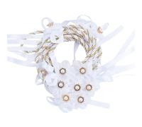 FREEBLOSS White Wedding Lasso Rope Wedding Ceremony Rope White Gold Carnation Accent Rope Wedding Cord Lasso Rope Handfasting Cord Wedding Unity Cord Traditional Bridal Gift