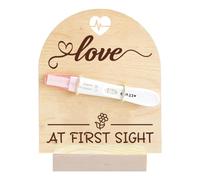FREEBLOSS Wooden Pregnancy Announcement For Dad Electrocardiogram Heart Pregnancy Test Keepsake Wooden Sign Baby Surprise Pregnancy Announcement Sign Fun Ways to Announce Pregnancy To Be Gifts