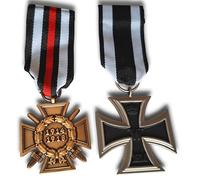 FREECROWS Imperial German WWI Medal Set - Iron Cross 1914 & Honor Crossreplica