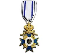 FREECROWS Military Merit Order Bavarian Prussian Cross Medal 4th Class with Crown Award Replica