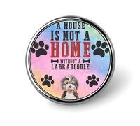 Freecustom A House Is Not A Home Without A Labradoodle Dog Pins Sets Dog Owner Gift Button Pins Brooch Pins Animal Theme Buttons for Jeans Funny Dog Mom Gift Badge Brooch For Women Girls Clothes