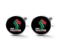 Freecustom Cufflinks for Men free Palestine End Israeli Occupation Cufflinks Patriotic National Friendship Shirt Cuff Links Mens Israel Flag Classic Men Cufflinks For Wedding Groomsmen Jewelry