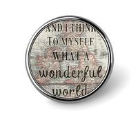 Freecustom Enamel Pins Bulk Set Pins And I Think To Myself What A Wonderful World Pins For Backpacks Lettering Saying Badge Pins Rustic Map Travel Funny Pins For Jackets Backpacks Clothes