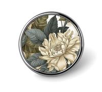 Freecustom Green And White Chinoiserie Floral Pins Pack Asian Chinoiserie Asian Pins For Backpacks Brooch Pins Retro Rustic Backpack Pins Oriental Chinese Pins For Jackets Backpacks Clothes