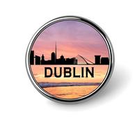 Freecustom Ireland Dublin City Pins Sets State Location Destination Button Pins Pins For Backpacks State Pride Buttons For Jeans Artistic Nation's Capital Lapel Pins Accessory For Backpacks Badges