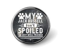 Freecustom My Jack Russell Isn't Spoiled Pins Sets Inspired Christian Saying Backpack Pins Button Pins Quote Saying Buttons For Jeans Artistic Lapel Pins Cute Brooch Pin Badges Cloth