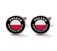 Freecustom The Greatest Place on Earth Cufflinks Poland Flag Cuff Links Mens Poland Lover Holiday Flags Mens Cufflinks Artistic Shirt Cufflinks Shirt Studs Business Wedding Gifts