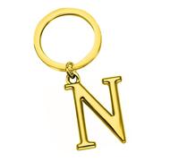 Freedale Gold Letter A-Z Keychain for Women Men Purse Handbags Metal Alphabet Initial Letter Key Ring Novelty-keychain (N)