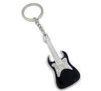 Freedale Guitar Keychain for Men Mini Cute Bass Key Chain Ring for Kids High-end Car Keyring Electric Guitar Key Holder (Black)