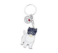 Freedale Key-ring Keychain,Cute Metal Small Dog Puppy Keychain Keyring Keyfob Car Bag Charm Dog Tag Chains Birthday Dog Lover Gift (West Highland Terrier - Westie)